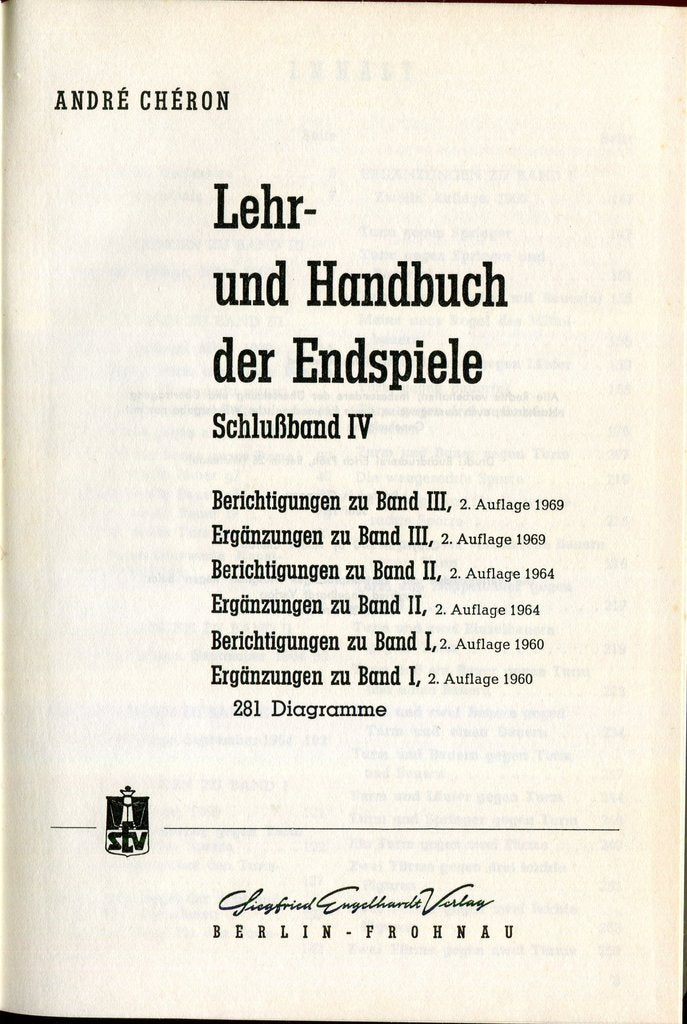 Cheron Endspiele Band 4 (Antiquariat)