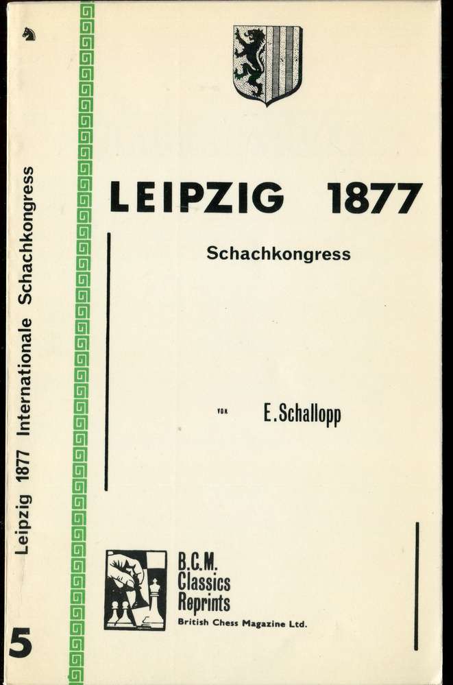 Schallopp Leipzig 1877 Schachkongess (Antiquariat)
