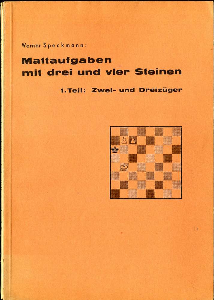 Speckmann Mattaufgabe mit 3 und 4 Steinen (Antiquariat)