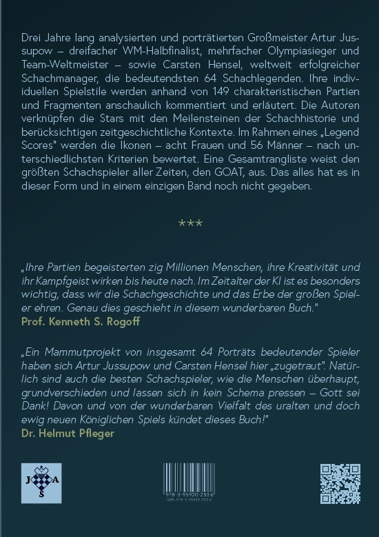 Jussupow/Hensel: Die Legenden des Schachs
