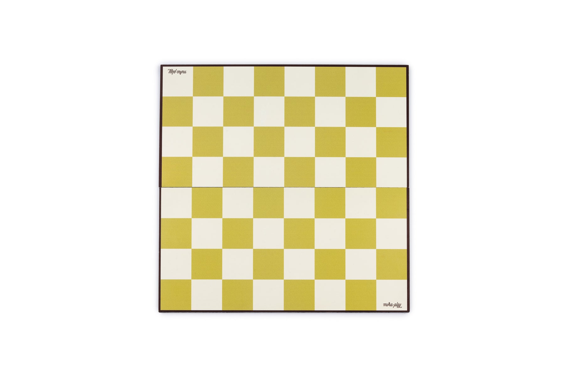 Handgefertigtes Reise-Schachbrett aus Holz in Gelb, exklusiv bei Chess Tigers