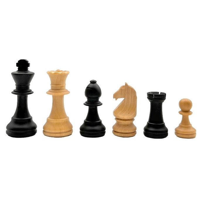 "Black Deluxe" wooden chess pieces Staunton Europe No.3 - glossy or matt